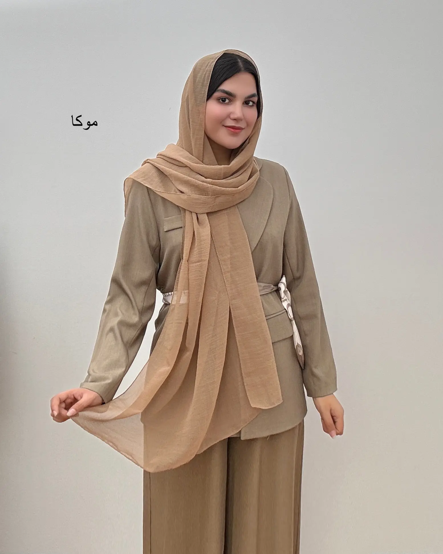 شال حریر شیشه ای طرح پفکی